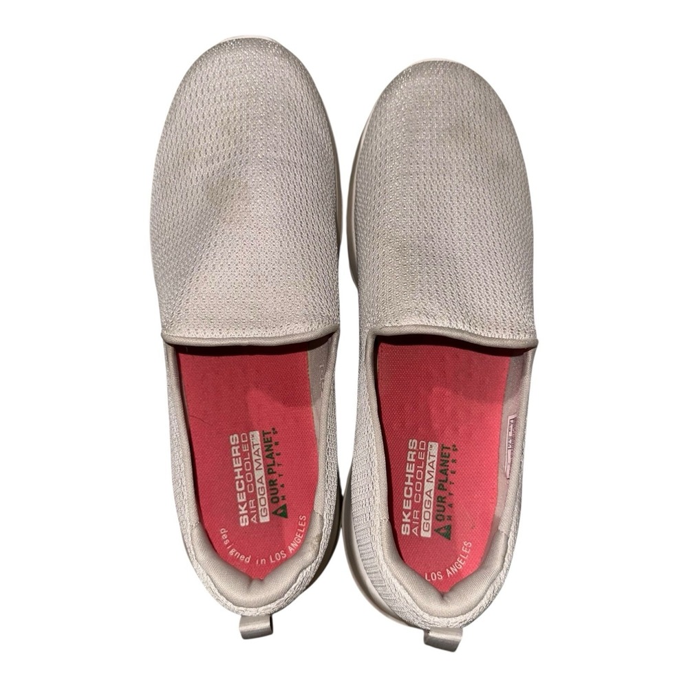 Skechers Go Walk Joy Natural Beige Slip on Shoes 124637 Women's Size 9.5